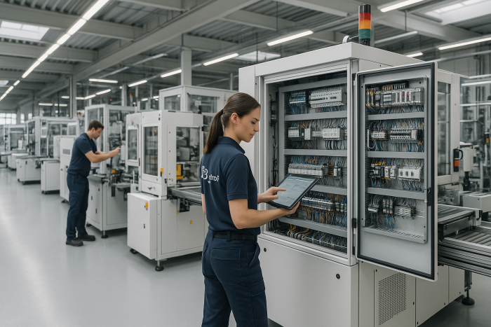 Erfahrener Servicetechniker Wartung Maschine